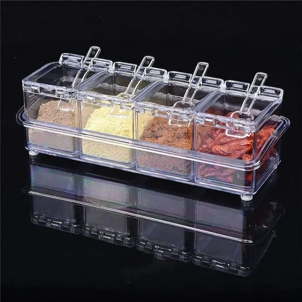 4 In1 Clear Seasoning Box