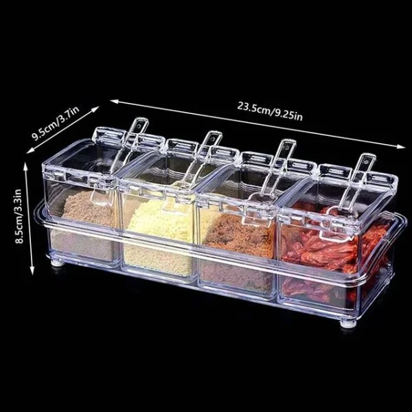 4 In1 Clear Seasoning Box
