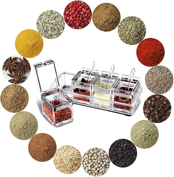 4 In1 Clear Seasoning Box