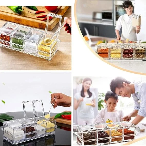 4 In1 Clear Seasoning Box