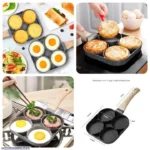 Non-Stick Frying Pan with 4-Hole Pancake