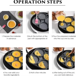 Non-Stick Frying Pan with 4 Hole
