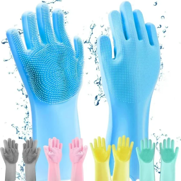 Silicone Washing Full Finger Gloves