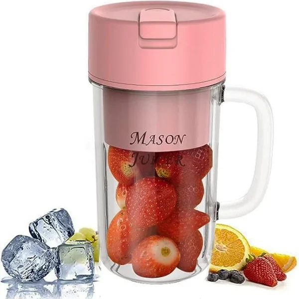 Mason Portable Mini Juicer Blender With Straw Cup