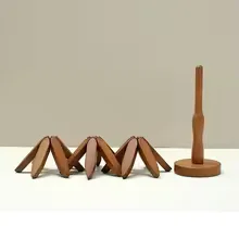 4PCS Tree Design Wooden Trivets