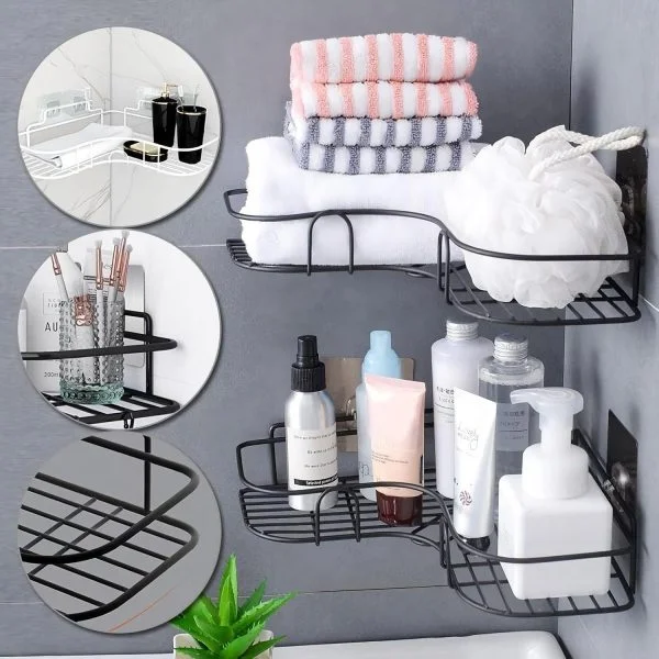 Metal Corner Rack for Bathroom & Kitchen