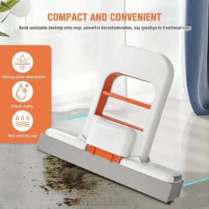 Foldable Mini Mop Portable Wet Dry Cleaner Easy